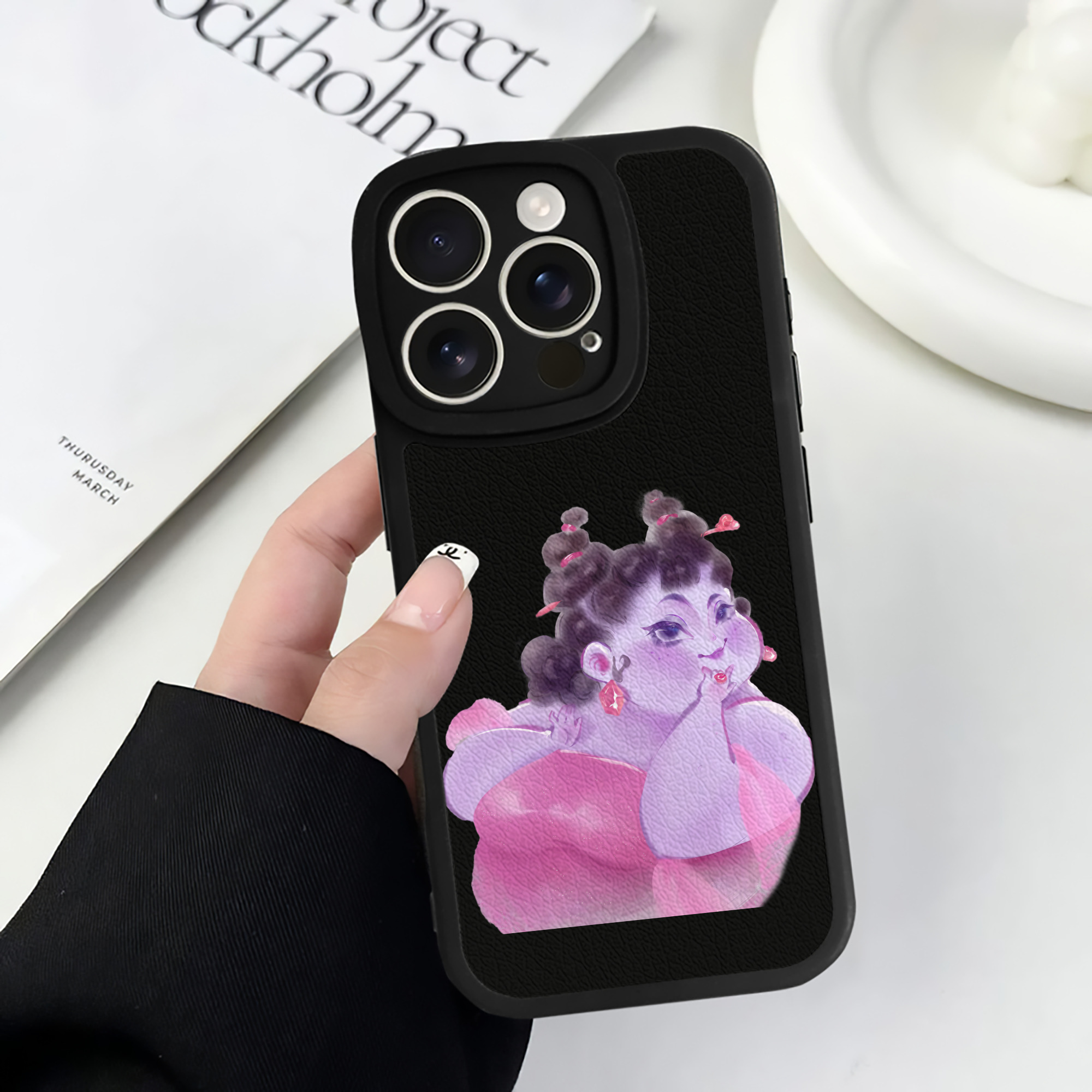 （画像用） Ne Zha 2 ナタ 魔童の大暴れ 【iPhone 16シリーズ対応】シリコンスマホケース（レザー調） 材質：シリコン